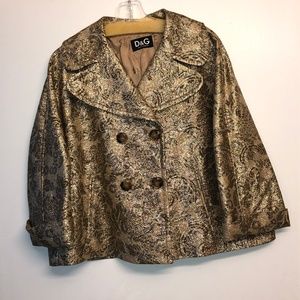 Dolce and Gabbana gold leaf jacket